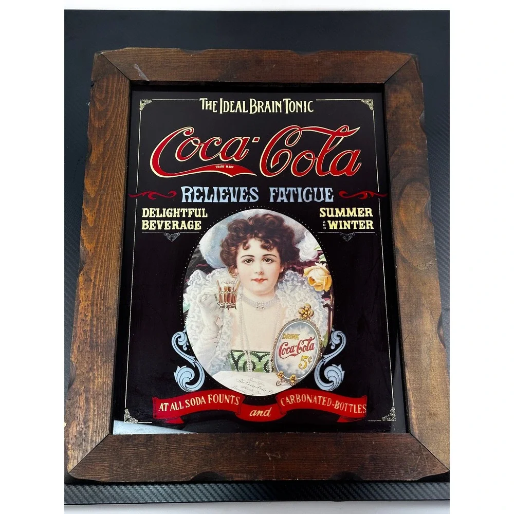Vintage Coca-Cola Advertising Mirror Tray Antique‎ Coke Sign Decor